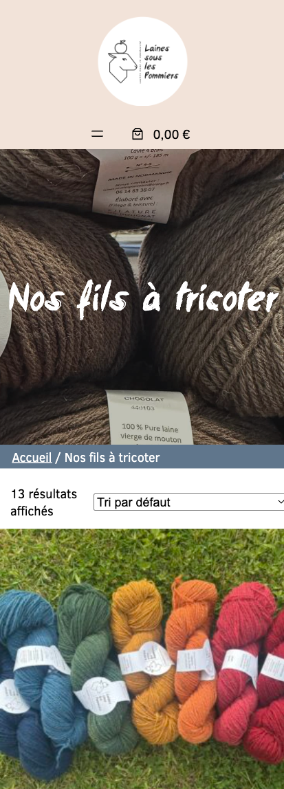 Sélection de fils à tricoter en diverses couleurs, présentée sur un fond vert.