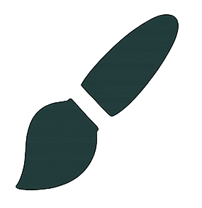 Icône d'un pinceau, symbolisant la créativité et le design digital.