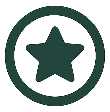 Icône d'étoile à l'intérieur d'un cercle, symbolisant la qualité et l'excellence.