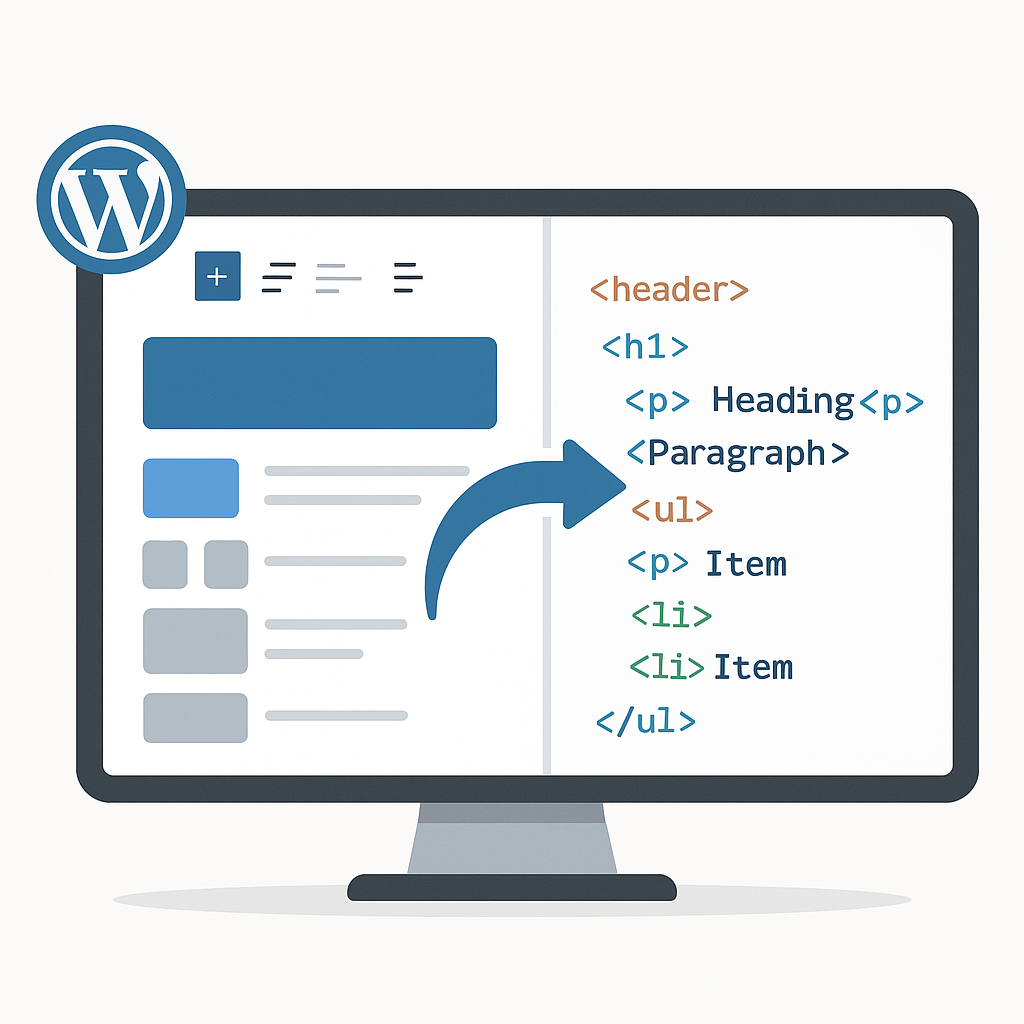 Interface de WordPress montrant que le HTML généré par WordPress n'est pas 100% dans les normes du W3C