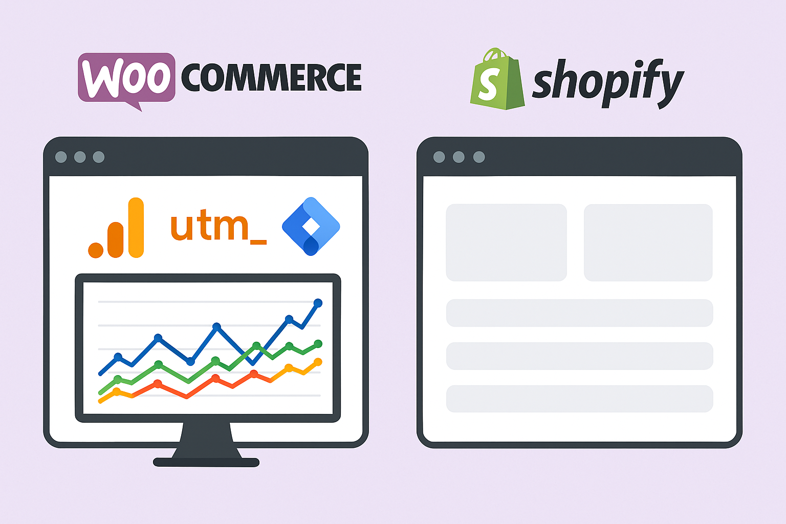 Données statistiques disponibles sur Woocomerce et non sur shopify