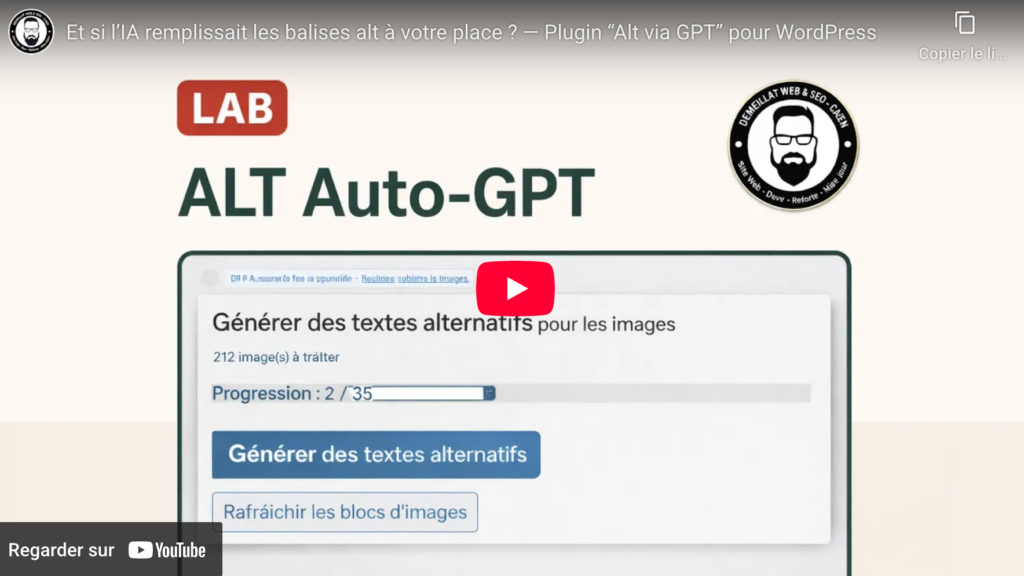 Démonstration du plugin Alt Auto-GPT pour WordPress