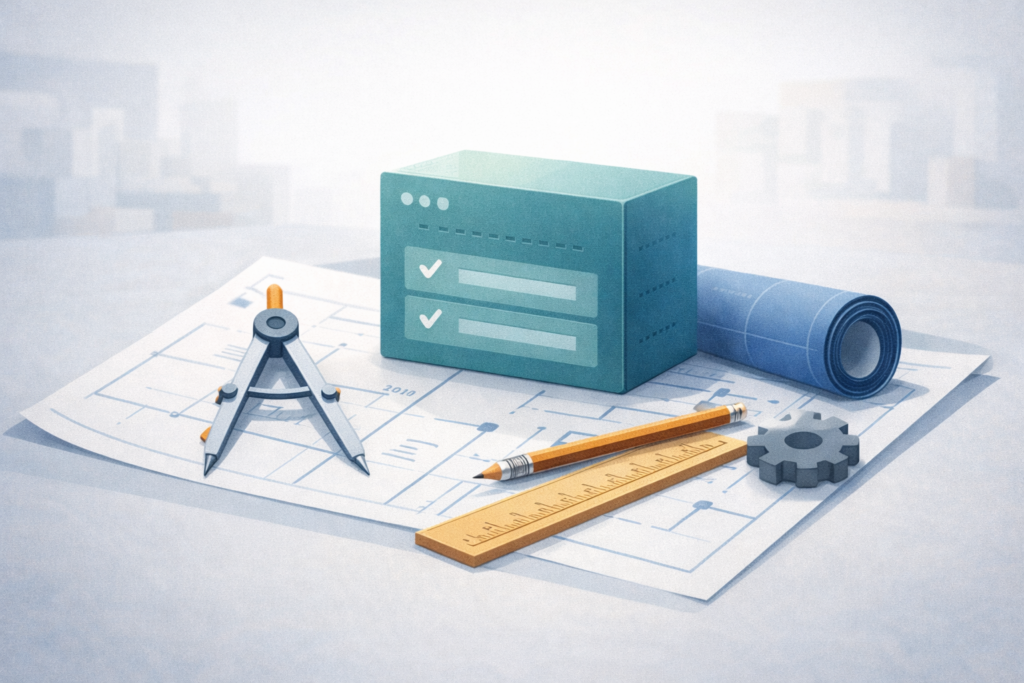 Illustration représentant un développement WordPress sur mesure, conçu avec précision à partir de besoins spécifiques.