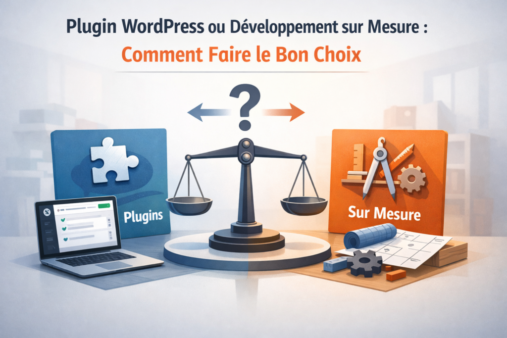 Plugin WordPress ou développement sur mesure : comment les agences font le bon choix.