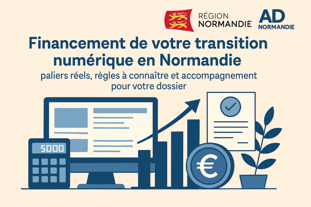 Financement de votre transition numérique en Normandie : paliers réels, règles à connaître et accompagnement pour votre dossier