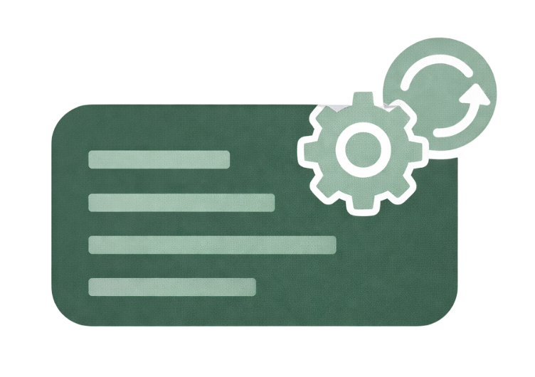 Icône représentant un code structuré et maintenable, symbole d’un site WordPress durable et évolutif