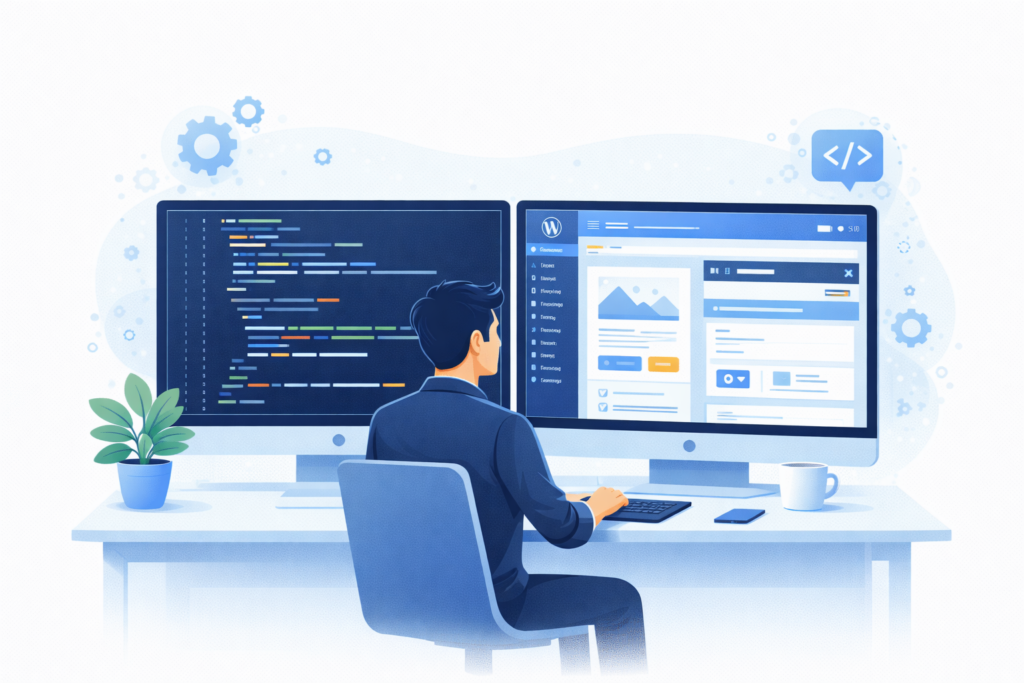 Développeur web travaillant sur WordPress et WooCommerce.