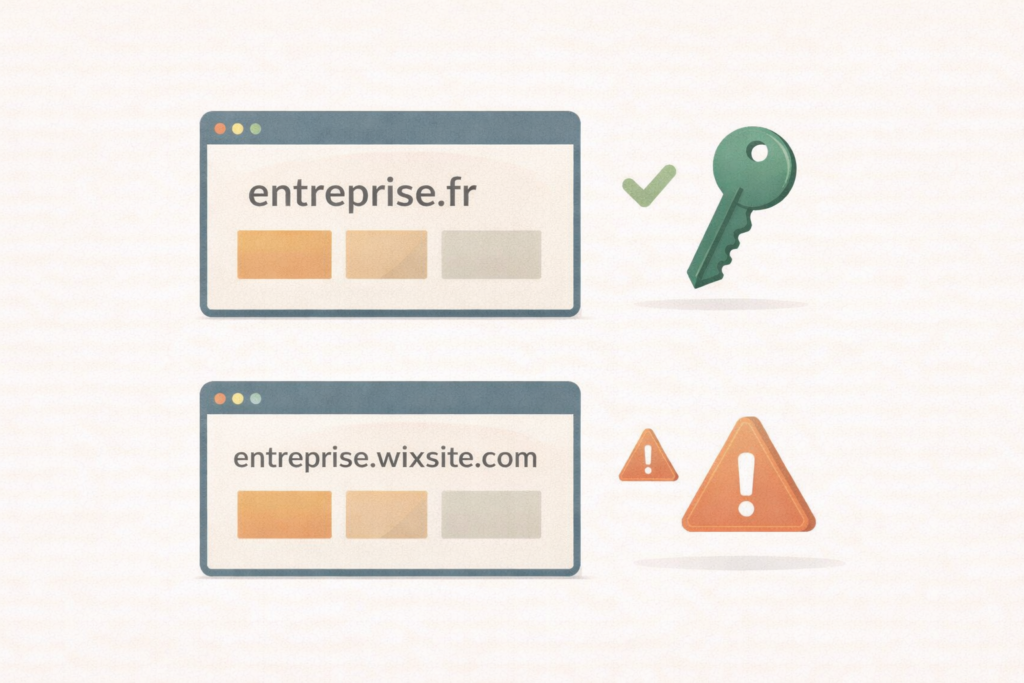 Comparaison de deux sites web : un sécurisé et un avec des alertes de sécurité.