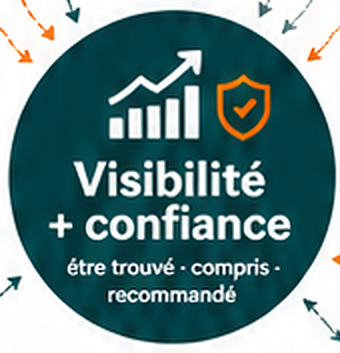 Illustration de l'objectif SEO et GEO : être trouvé, compris et recommandé.
