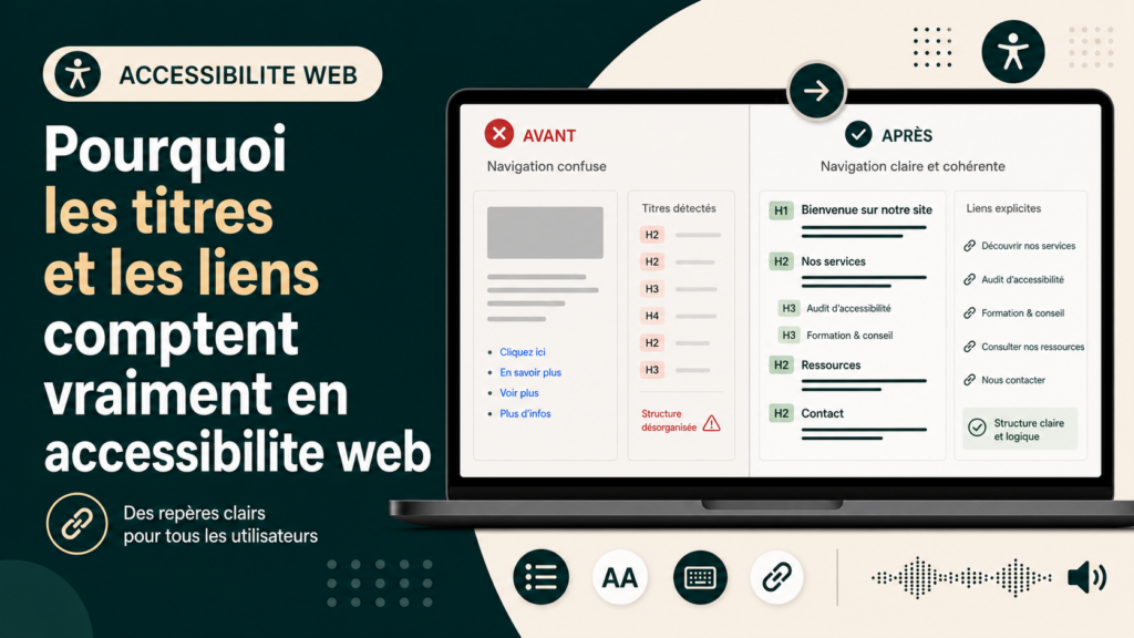 Pourquoi les titres et les liens comptent vraiment en accessibilité web