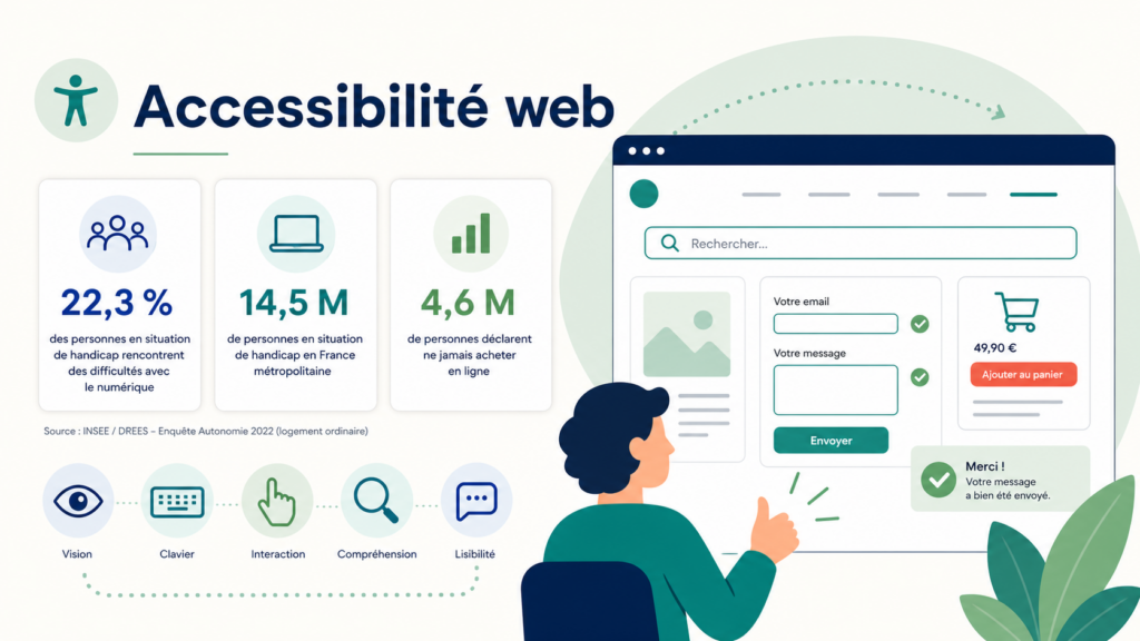 Accessibilité web : ce que les chiffres INSEE disent des publics que l’on peut mieux inclure