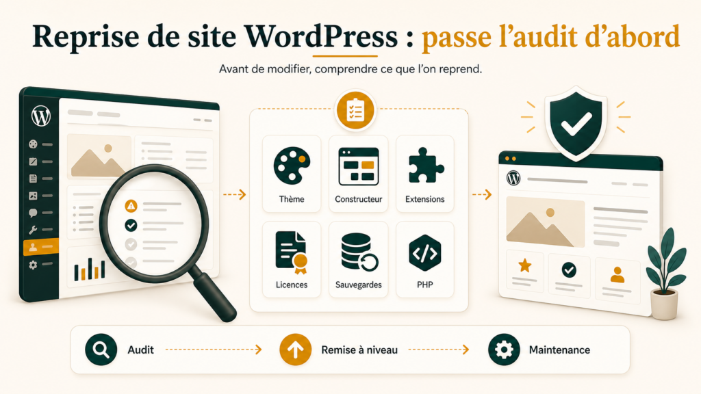 Reprise de site WordPress : l’audit d’abord